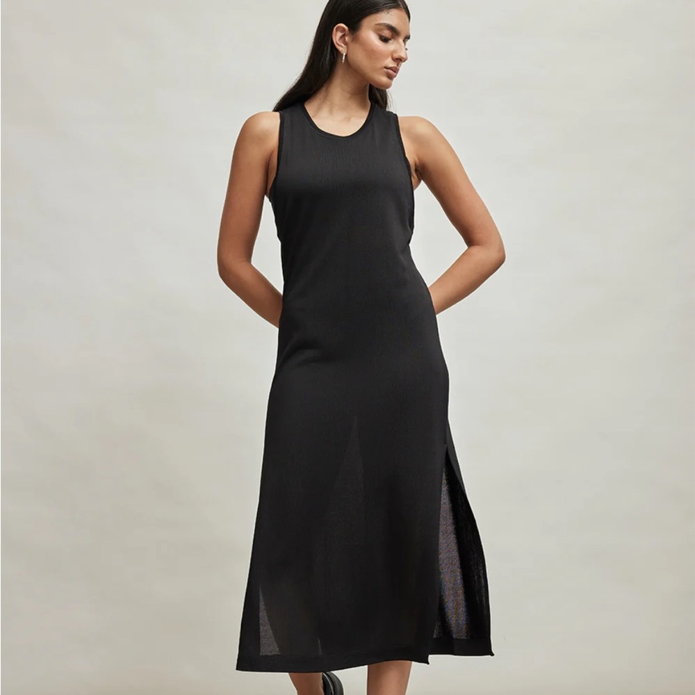 CARBON38 Mesh Midi-length Tunic black sheer dress medium women’s